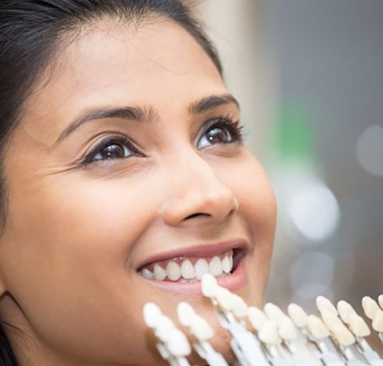 Patients being fit for veneers