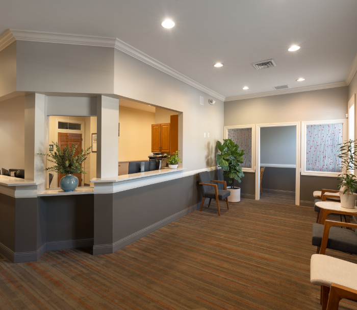 Reception area in Gahanna Ohio dental office