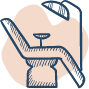 Animated dental chair icon