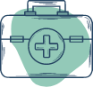 Animated first aid kit icon