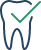 Tooth with checkmark icon