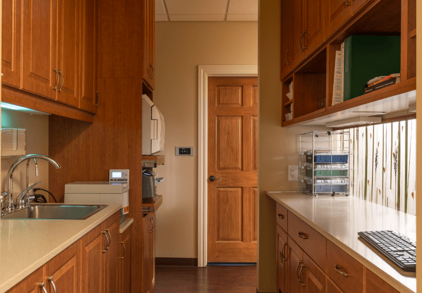 Dental lab and storage area