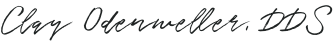 Signature of Gahanna dentist Clayton Odenweller D D S