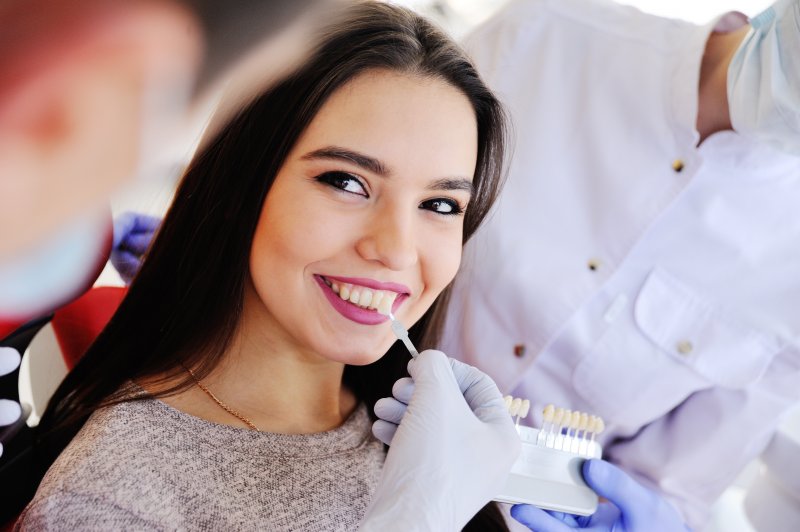 woman preparing to receive custom veneers